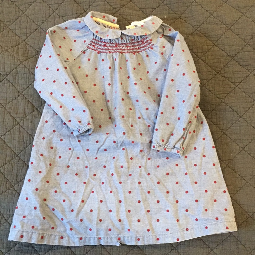 baby boden chambray button back dress